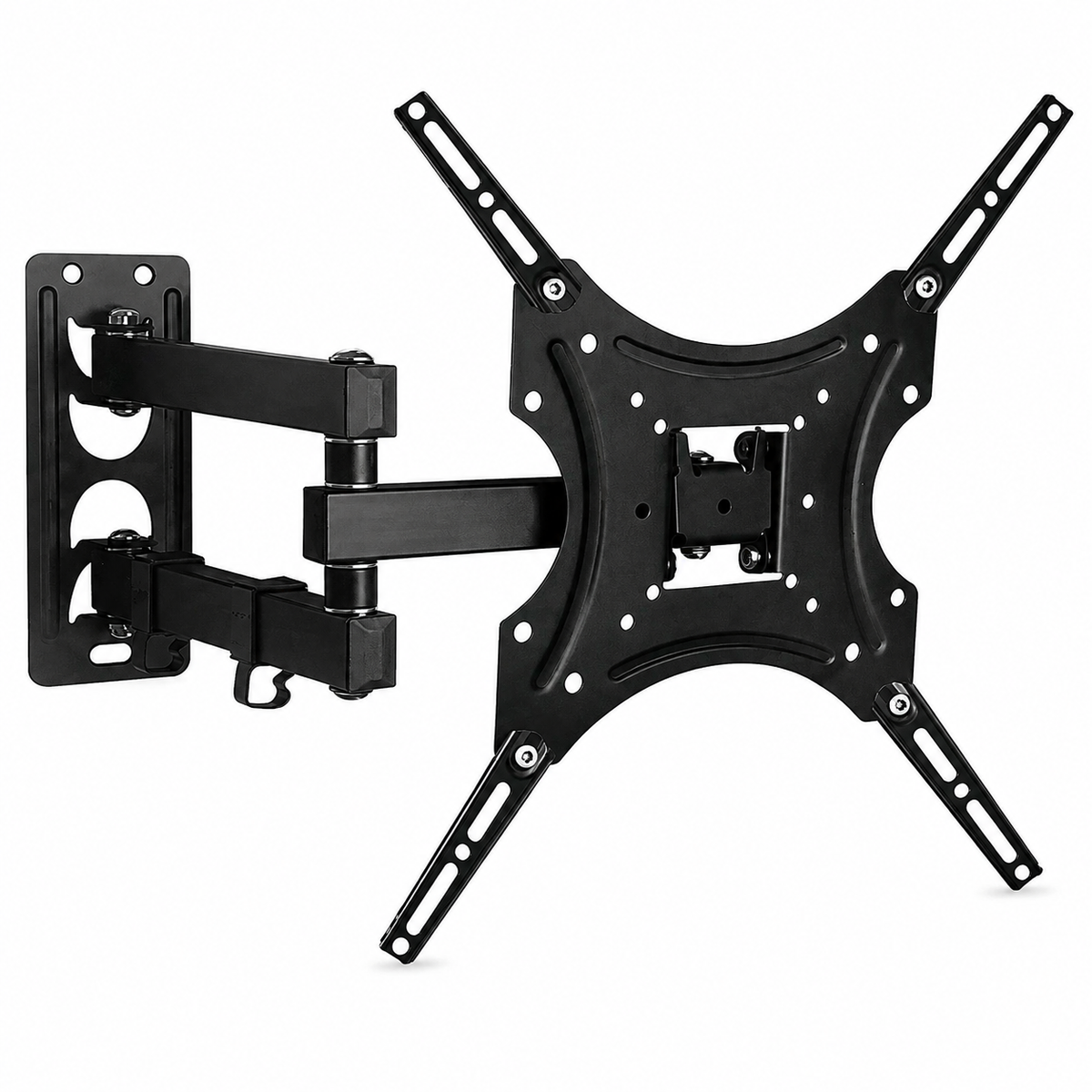 Support mural TV articulé 17–55″ – 25 kg max – Pivot 55