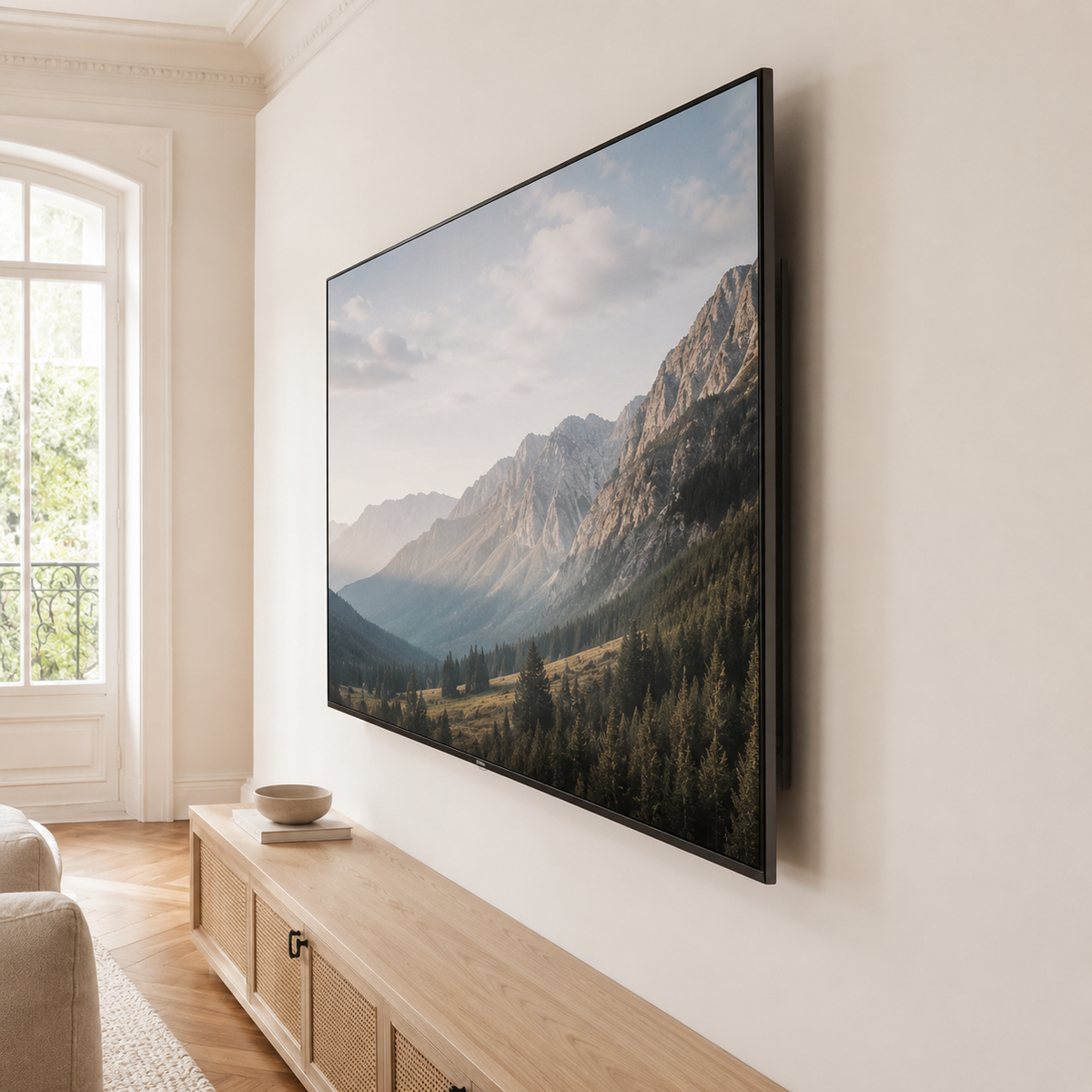 Support mural TV inclinable ultra-fin 37–80″ – 55 kg max – Slim Tilt 80