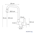 Robinet Mitigeur Cuisine Rabattable — NORVIK Open
