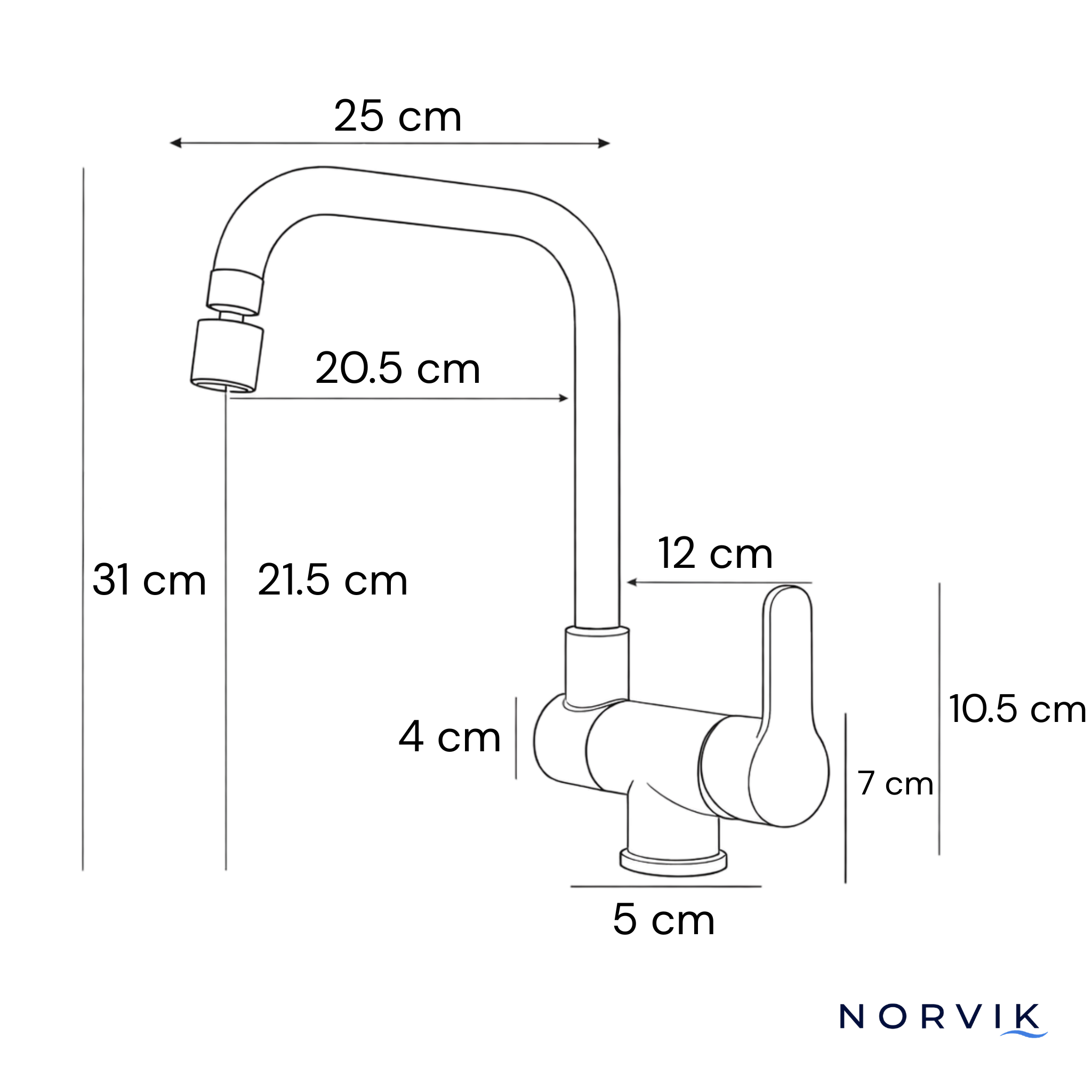 Robinet Mitigeur Cuisine Rabattable — NORVIK Open