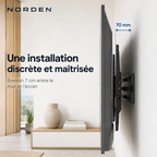 Support mural TV inclinable 26–65″ – 45 kg – Align 65