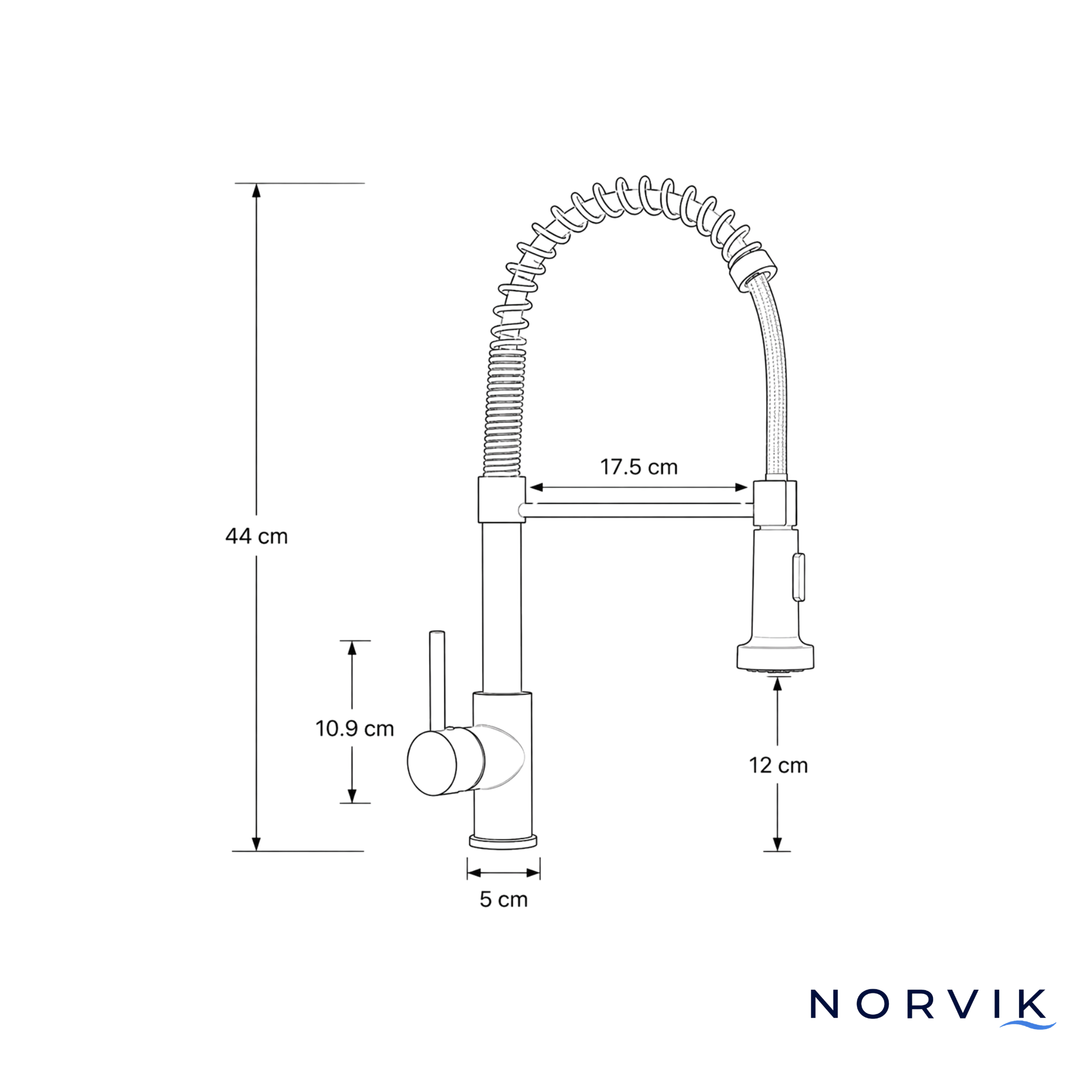 Robinet Mitigeur Cuisine Douchette - NORVIK Spring