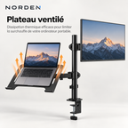 Support écran PC & ordinateur portable 13–27″ / jusqu’à 17″ – 8 kg max – Desk Duo