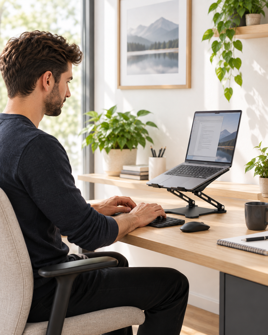 Téléviseur installé sur son support