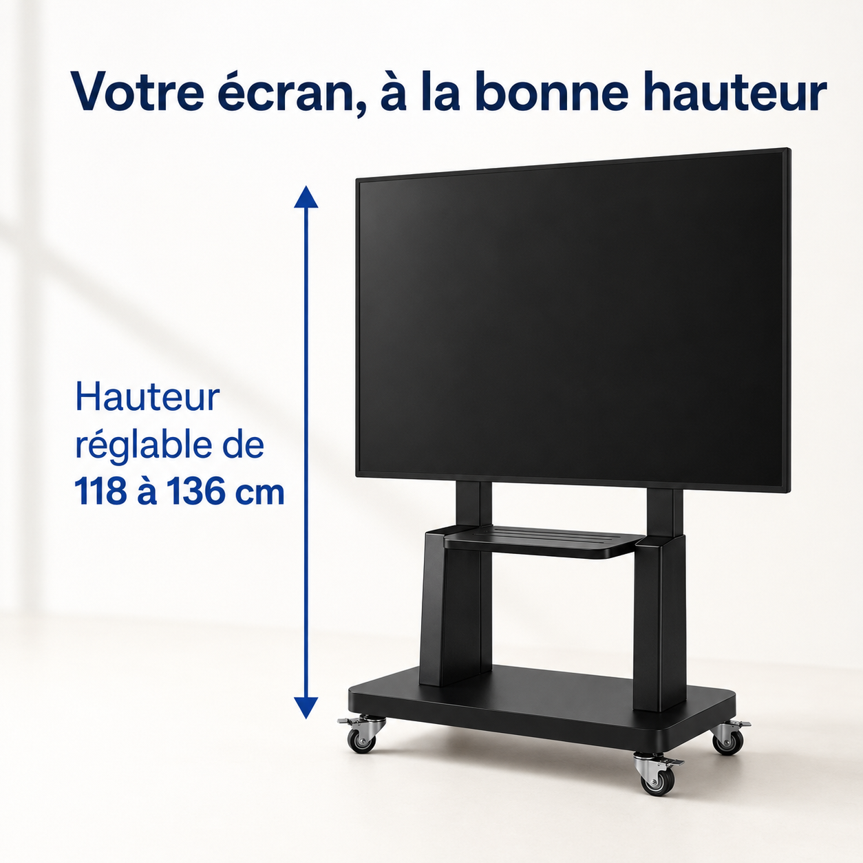 Support TV sur pied mobile 32–75" – 40 kg max – Move XL