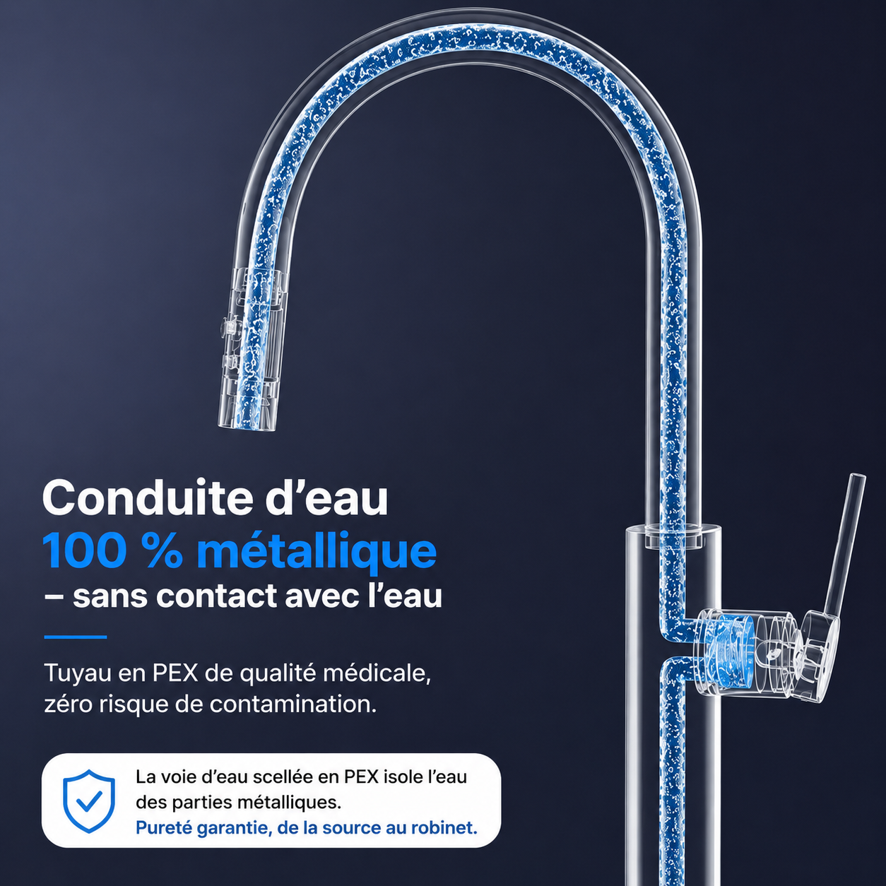 Robinet Mitigeur Cuisine Douchette — NORVIK Obsidian