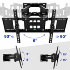 Support mural TV articulé 32–70" – 50 kg max – Motion M