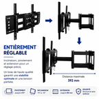 Support mural TV articulé 32–70" – 50 kg max – Motion M
