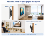 Support mural TV inclinable 32–65" – 50 kg max – Tilt M