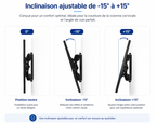 Support mural TV inclinable 32–65" – 50 kg max – Tilt M