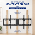 Support mural TV inclinable 32–85" – 60 kg max – Tilt XL