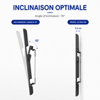 Support mural TV inclinable 32–85" – 60 kg max – Tilt XL