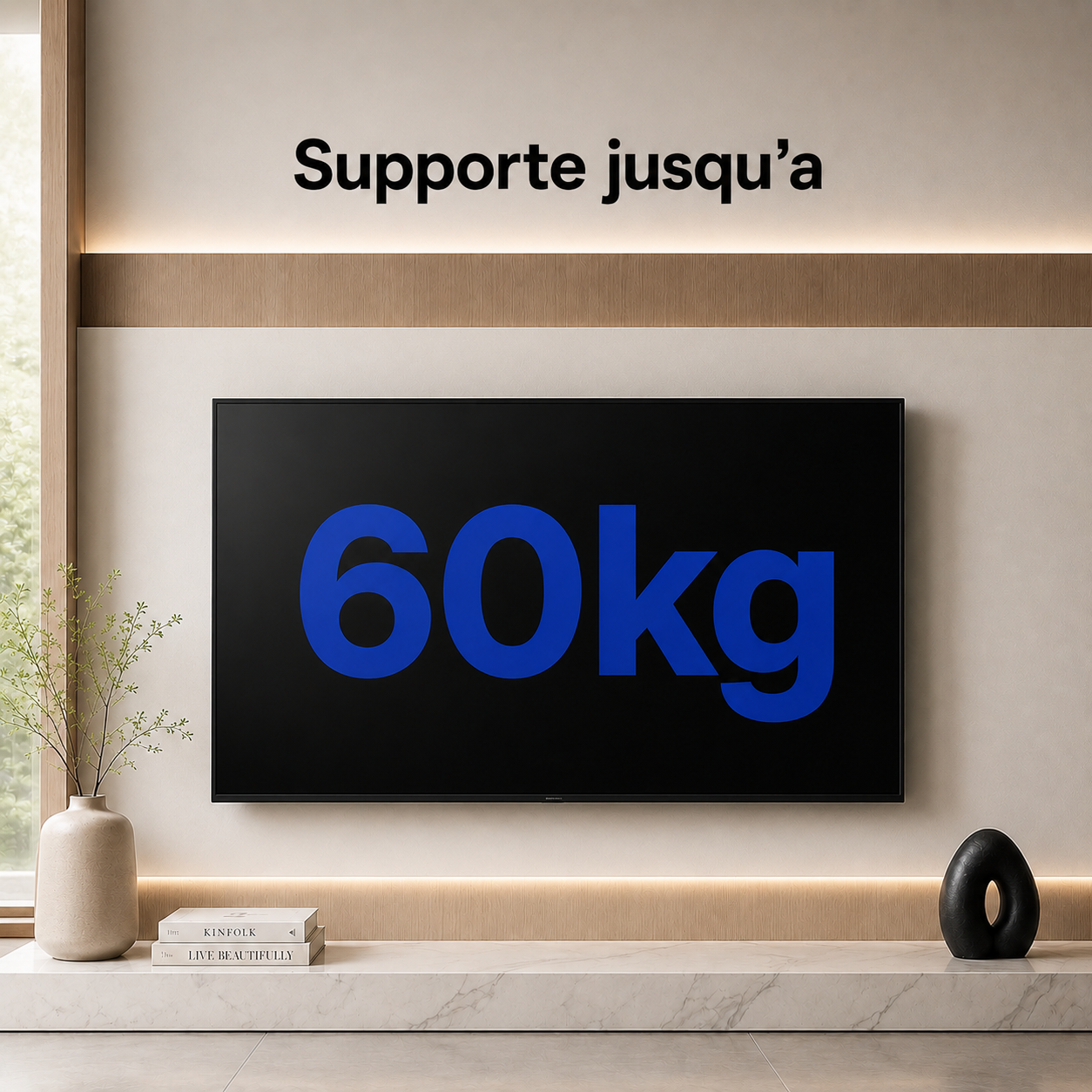 Support mural TV inclinable 32–85" – 60 kg max – Tilt XL