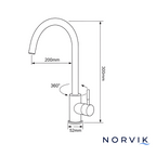 Robinet Mitigeur Cuisine - NORVIK Curve