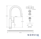Robinet Mitigeur Cuisine Douchette — NORVIK Obsidian