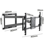 Long Arm TV Wall Mount for 32-70 Inch TV, with 31” Long Extension, Full Motion TV Mount Swivel & Tilt, Fit Max VESA 400x400mm