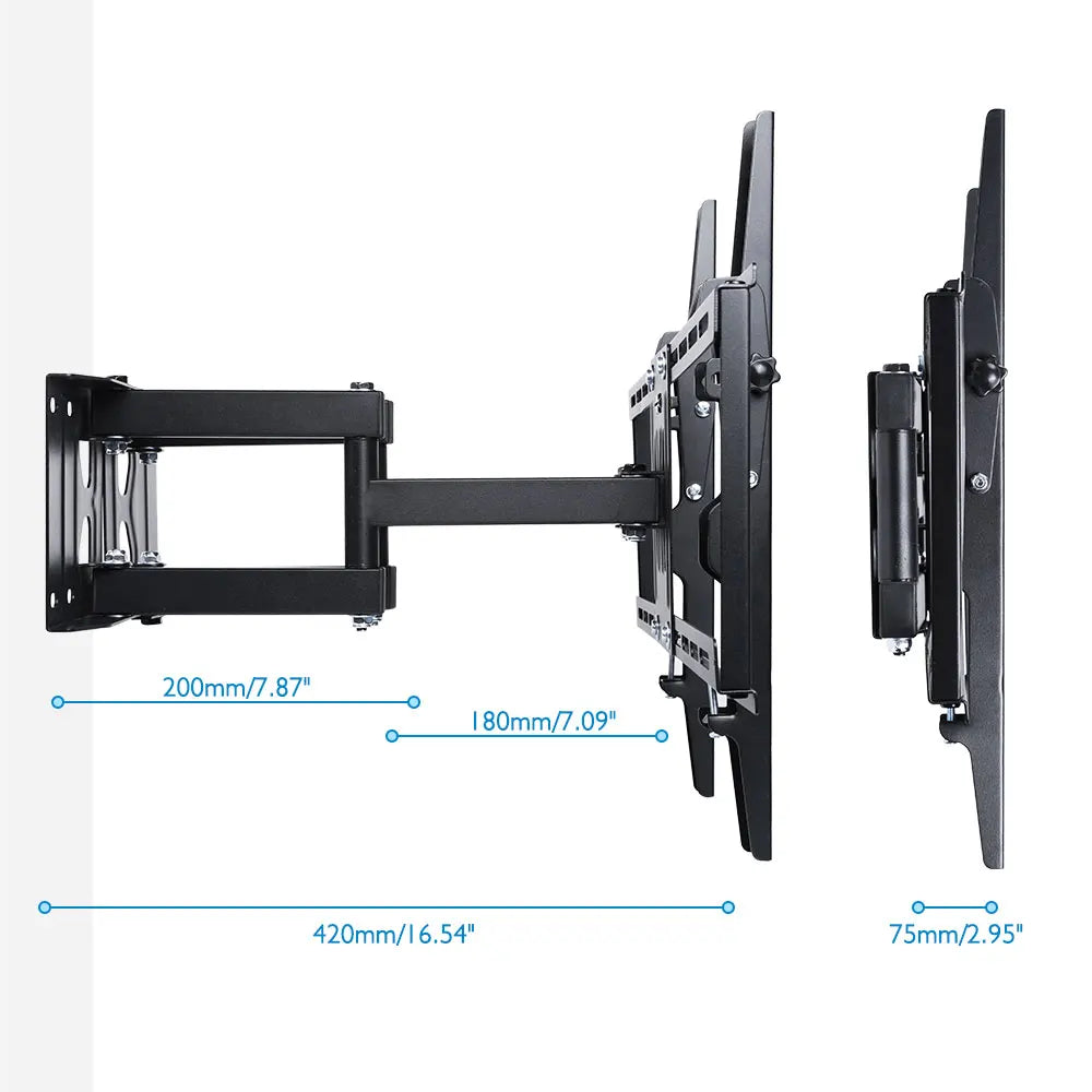Full Motion Corner TV Wall Mount Bracket for 32-65 Inch LCD LED Plasma Flat Screens