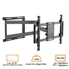 Long Arm TV Wall Mount for 32-70 Inch TV, with 31” Long Extension, Full Motion TV Mount Swivel & Tilt, Fit Max VESA 400x400mm