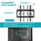 32-65inch TV Wall Mount Bracket Universal TV Mount Monitor Holder Adjustable Low Profile Flat TV Wall Mount for LCD LED Monitor