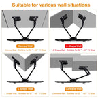 Full Motion Corner TV Wall Mount Bracket for 32-65 Inch LCD LED Plasma Flat Screens