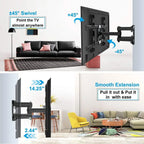 TV Wall Mount for 32-70 Inch Screen TV Adjustable TV Mount Bracket ,Floating TV Stand Swivel Tilt Horizontal TV Bracket