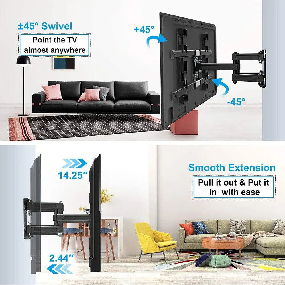 TV Wall Mount for 32-70 Inch Screen TV Adjustable TV Mount Bracket ,Floating TV Stand Swivel Tilt Horizontal TV Bracket