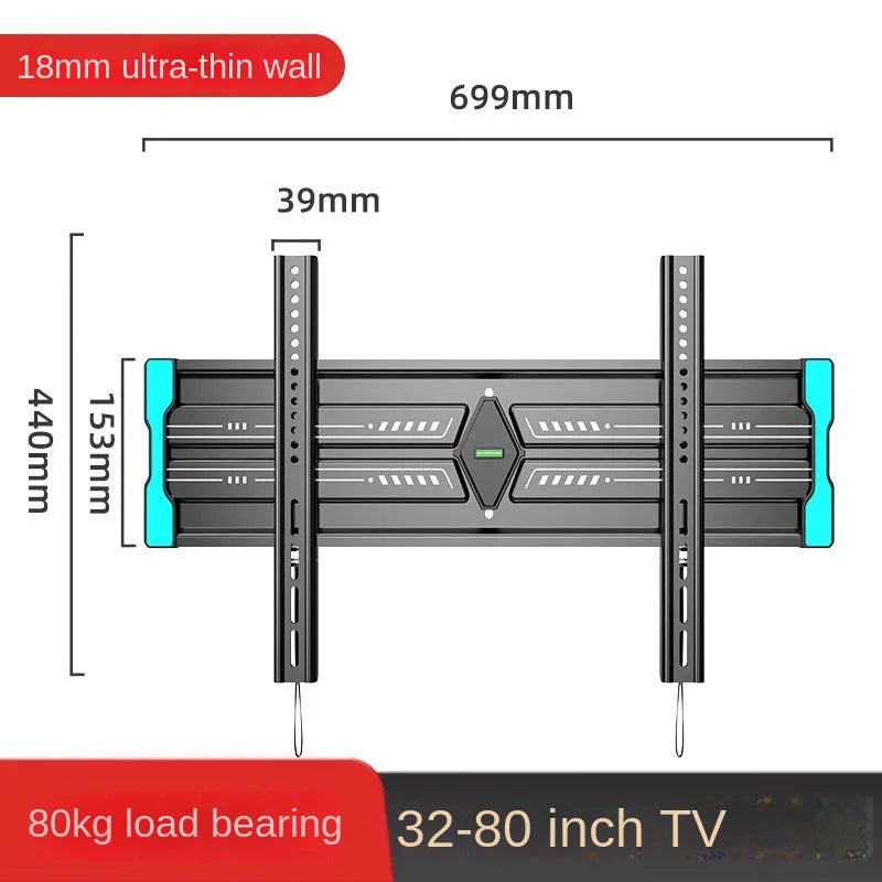 32-80 Inch Titled TV Wall Mount Bracket Tilt Ultra Slim TV Stand VESA Max 600 x 400mm Flat Screen LCD LED TV Bracket Load 80kg