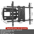 Universal TV Wall Mount Bracket Tilt Adjustable Strengthen 40''-100'' TV Stand Holder Load Up To 100kg VESA 600*600mm Customized