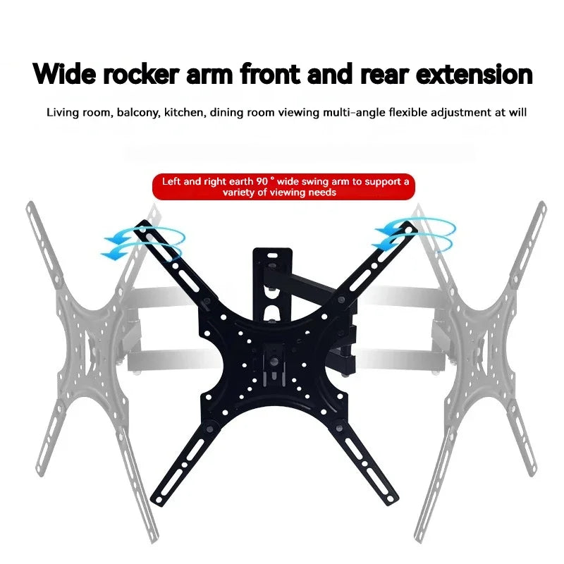 Swivel Articulating Tilt TV Wall Mount for 32-55 Inch TVs Wall Mount Bracket VESA 400x400mm Up to 44 LBS，Full Motion TV Mount