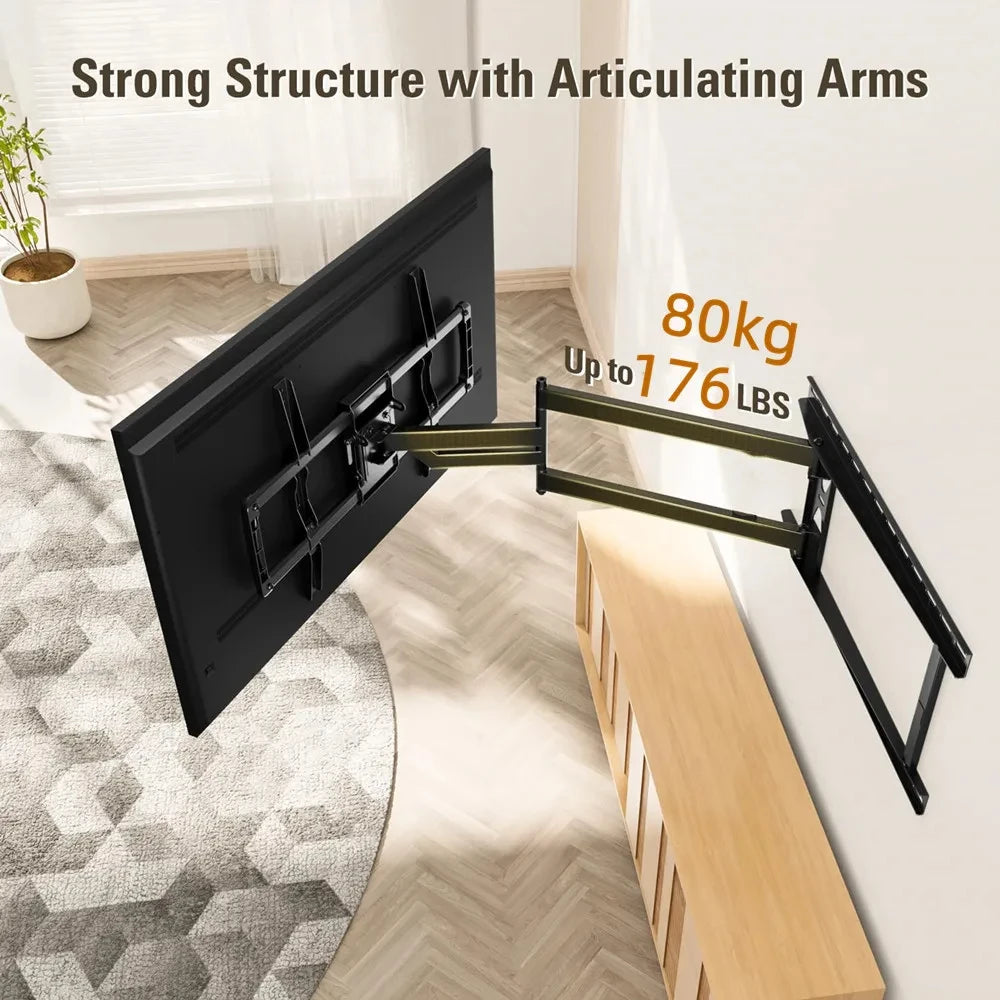 Long Arm TV Wall Mount for 32-70 Inch TV, with 31” Long Extension, Full Motion TV Mount Swivel & Tilt, Fit Max VESA 400x400mm