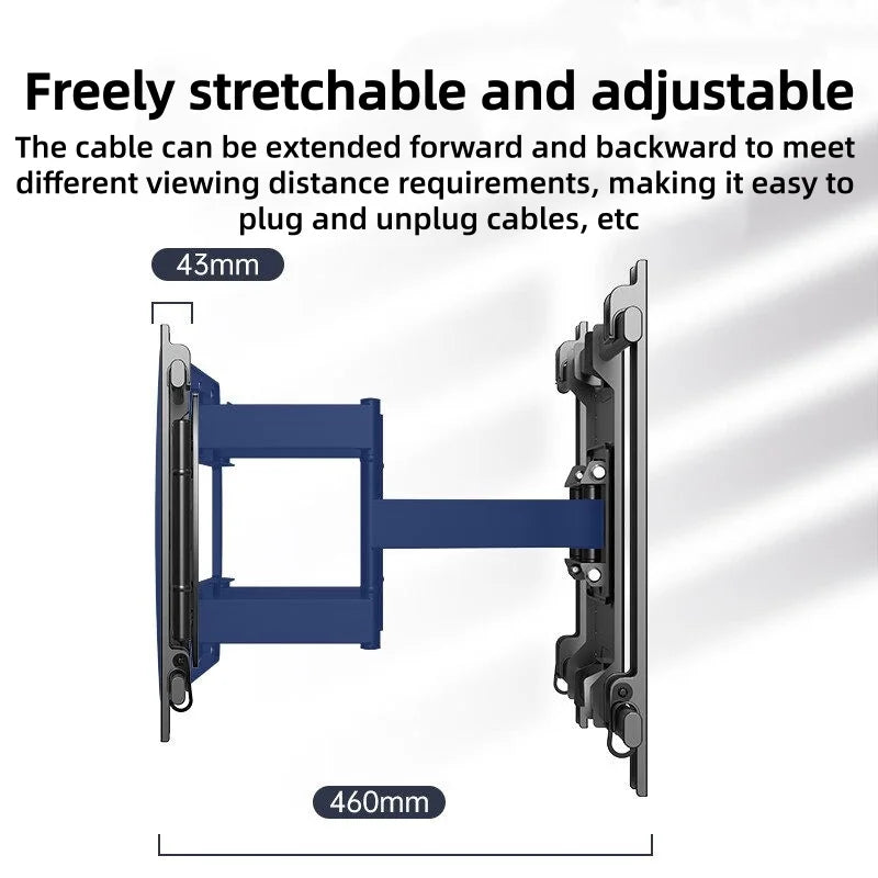 Universal TV Wall Mount Bracket Tilt Adjustable Strengthen 40''-100'' TV Stand Holder Load Up To 100kg VESA 600*600mm Customized