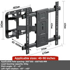 Universal TV Wall Mount Bracket Tilt Adjustable Strengthen 40''-100'' TV Stand Holder Load Up To 100kg VESA 600*600mm Customized