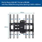 Tilting Swivel Wall TV Wall Bracket Mount Double Arms for 32-55 Inch