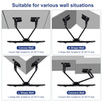Corner TV Bracket Tilt and Swivel TV Wall Bracket Articulating Arm Full Motion TV Mount for 32-65 inch LCD Wall-mounted TV stand