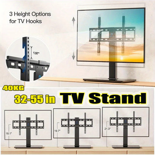 Height Adjustable Universal Swivel TV Stand for 32''-55'' LCD/LED Floor Mount Iron TV Stand TVs VESA:600x400mm max 40KG