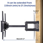 Corner TV Bracket Tilt and Swivel TV Wall Bracket Articulating Arm Full Motion TV Mount for 32-65 inch LCD Wall-mounted TV stand