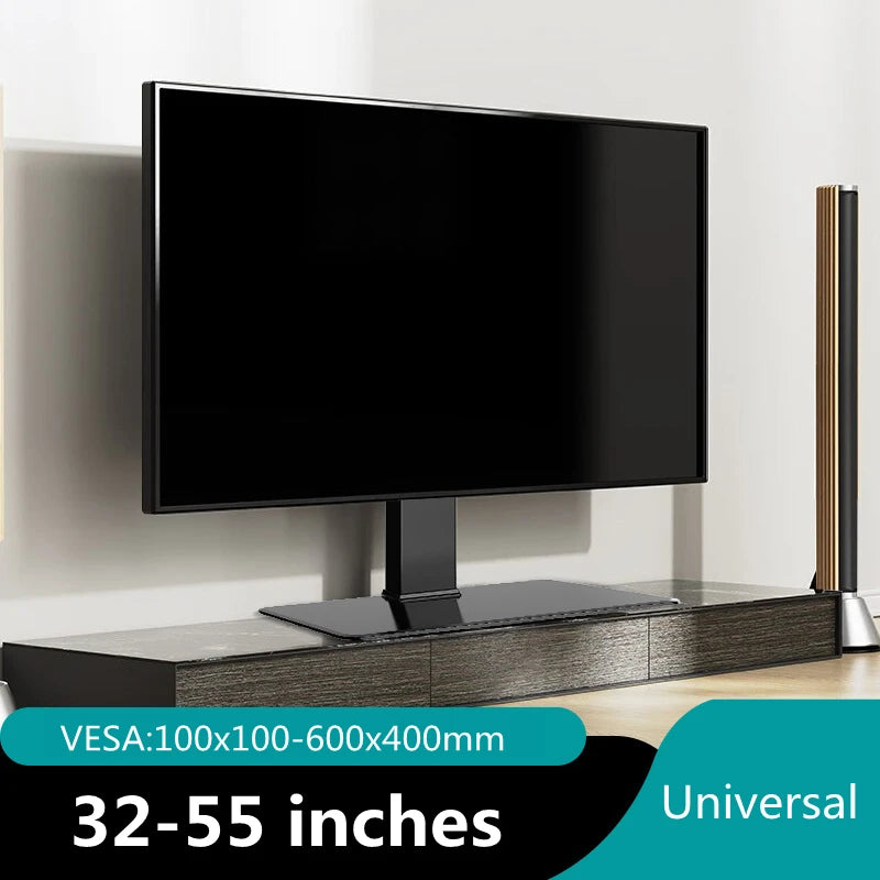 Height Adjustable Universal Swivel TV Stand for 32''-55'' LCD/LED Floor Mount Iron TV Stand TVs VESA:600x400mm max 40KG
