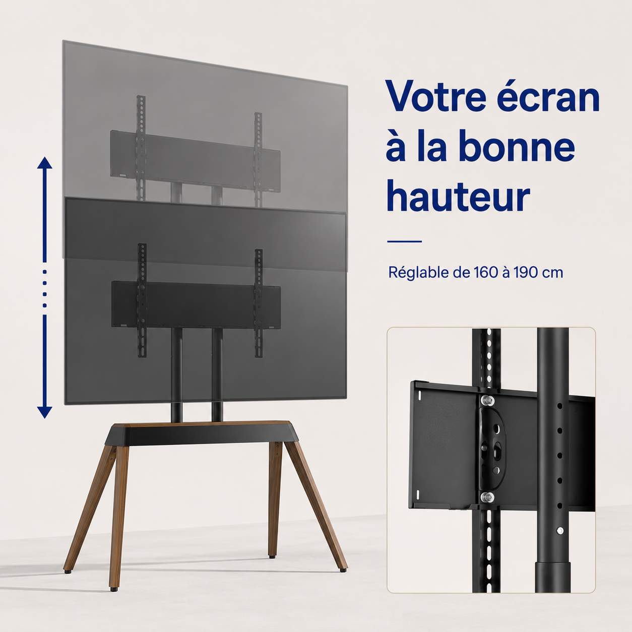 Réglage en hauteur du support TV Frame XL