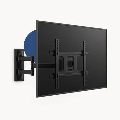 Téléviseur installé sur un support TV mural articulé Norden