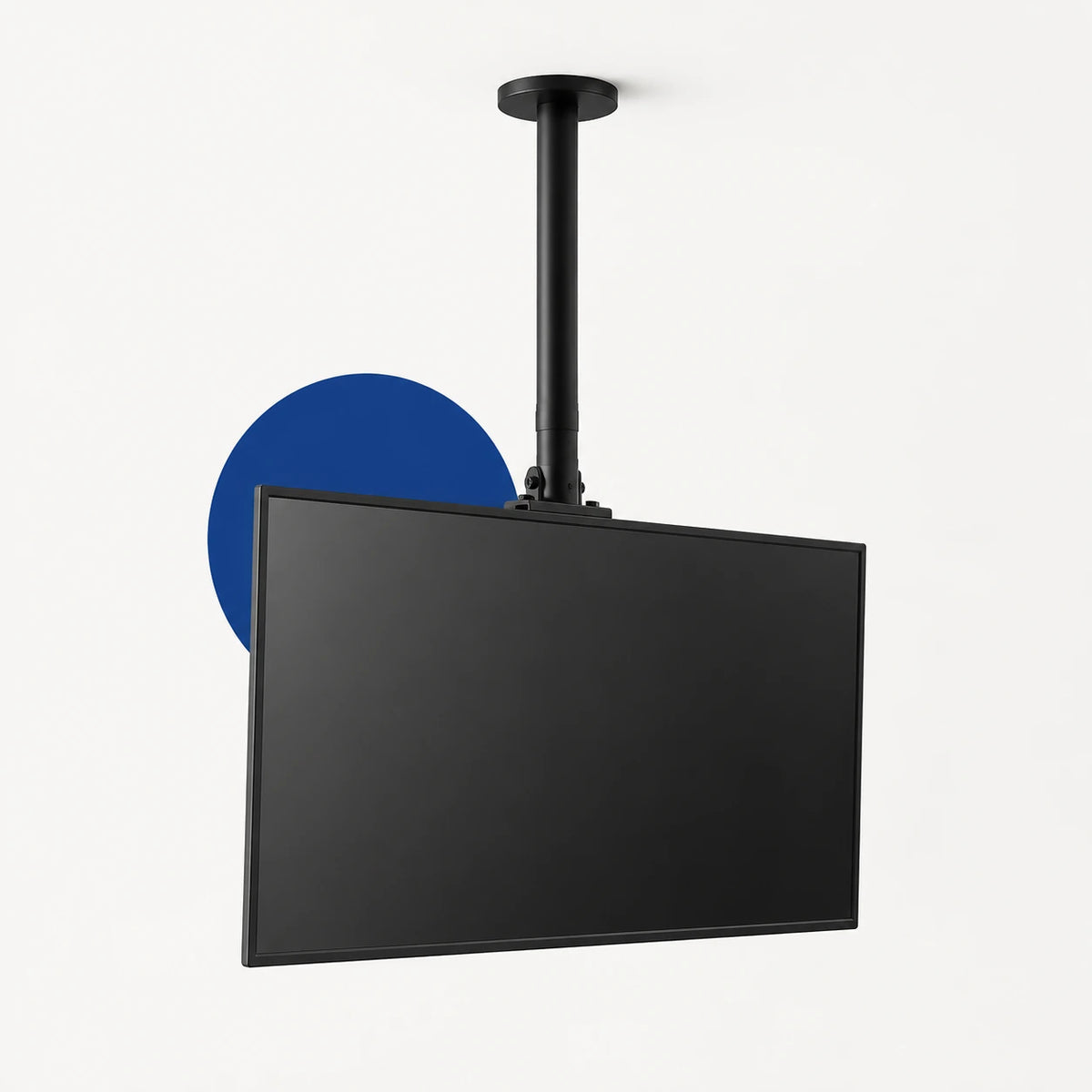 Téléviseur suspendu à un support TV plafond Norden
