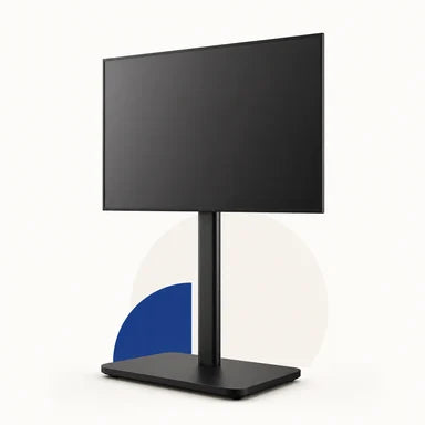 Téléviseur installé sur un support TV sur pied Norden