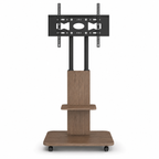 Support TV mobile Move Wood sur fond blanc