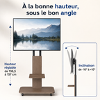 Réglage en hauteur et inclinaison du support Move Wood