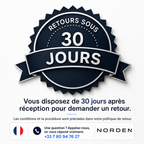 Informations sur les retours sous 30 jours et contact Norden