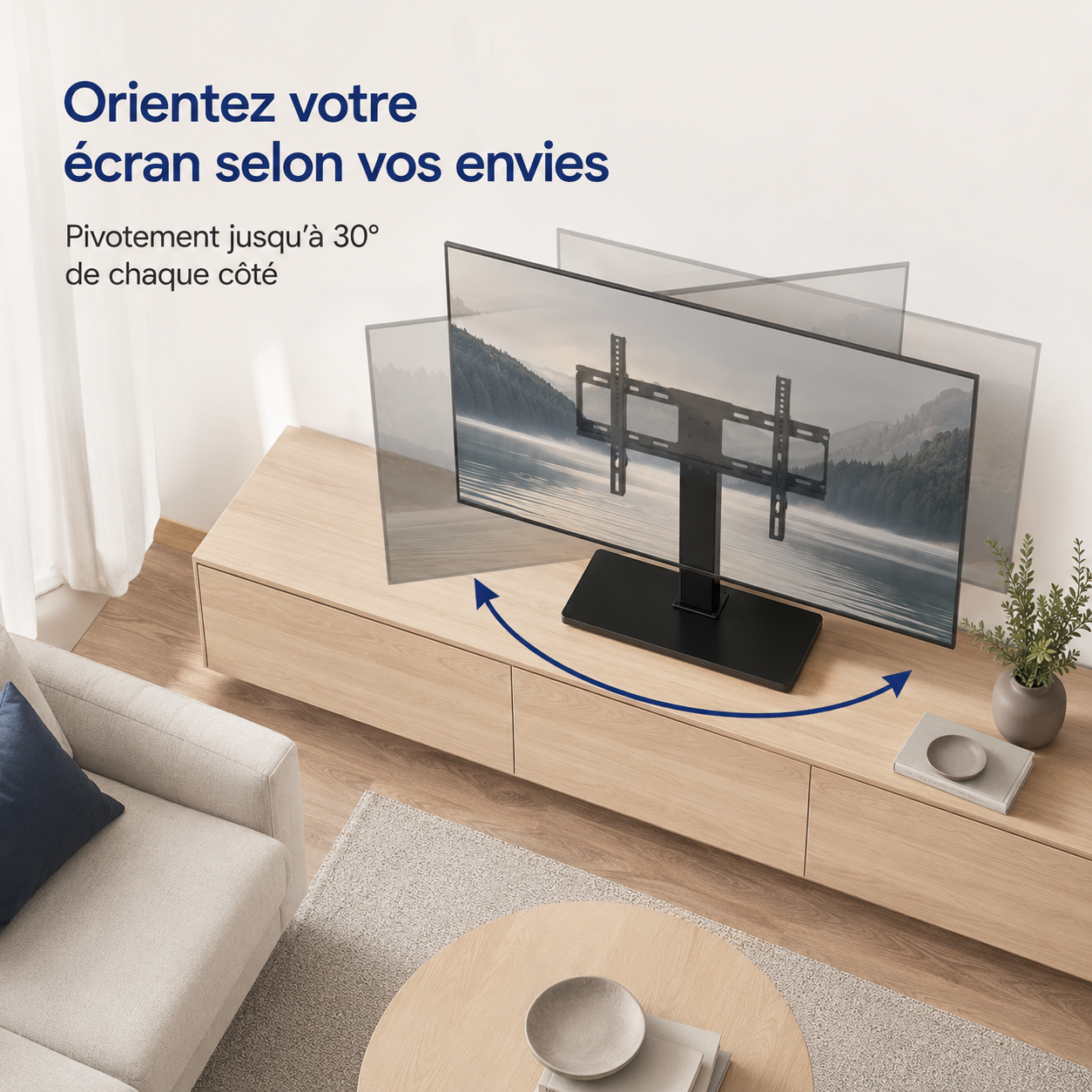 Pivotement du support TV Stand Pivot