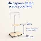 Dimensions du support TV mobile avec plateau