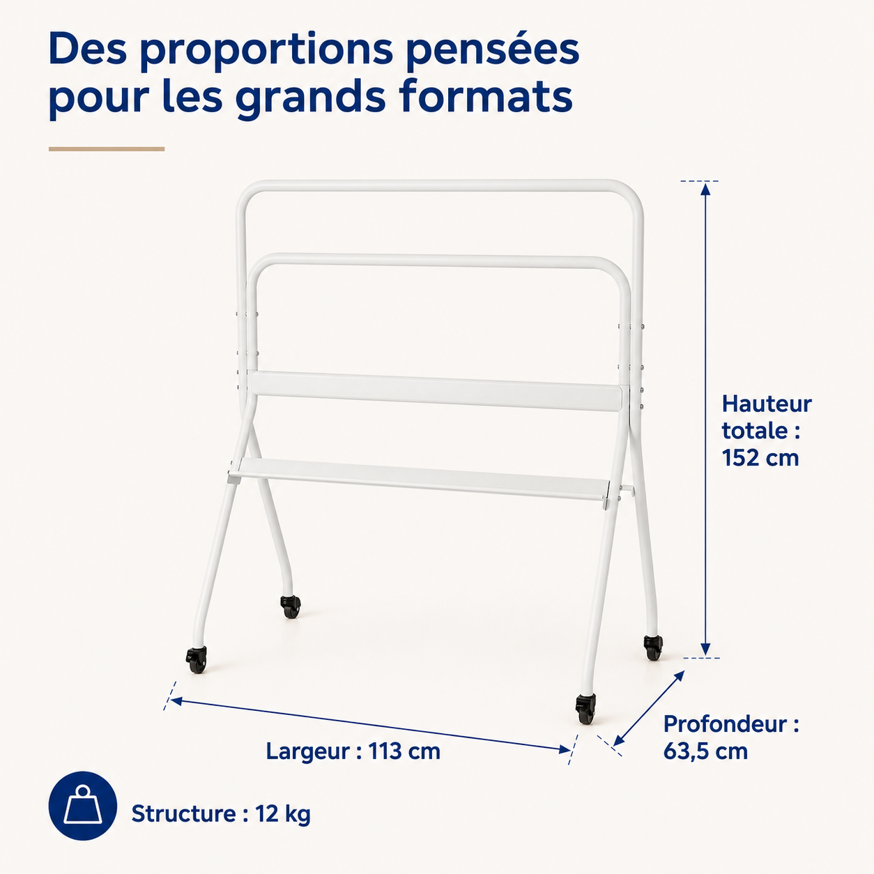 Dimensions du support TV Move XXL