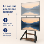 Réglage en hauteur du support TV Loft