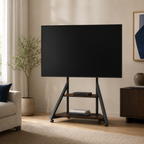 Support TV Loft dans un salon lumineux