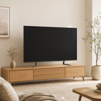 Pieds TV Stand L installés sur un meuble